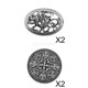 thumbnail image 1 of 4 Piezas De Broche De Símbolo De Escudo Vikingo Medieval Chal Celta Ovalado, 1 of 3