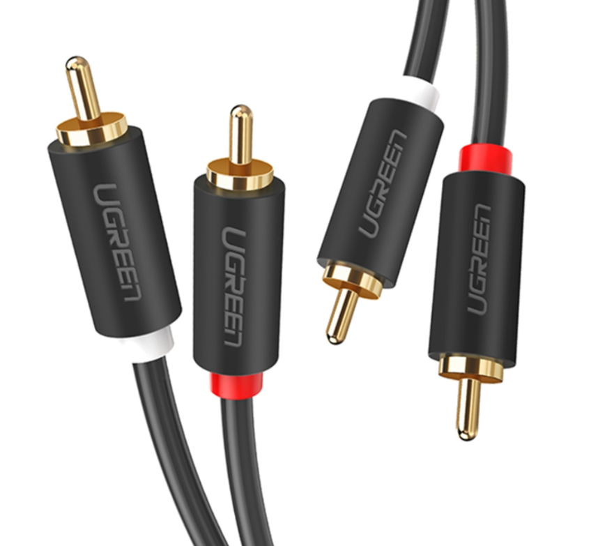 Cable De Audio M/M 2Rca/2Rca 3M Negro Ugreen Av104