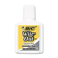 Líquido Corrector Bic Wite-Out De Secado Rápido, Botella De 20 Ml, Color Blanco