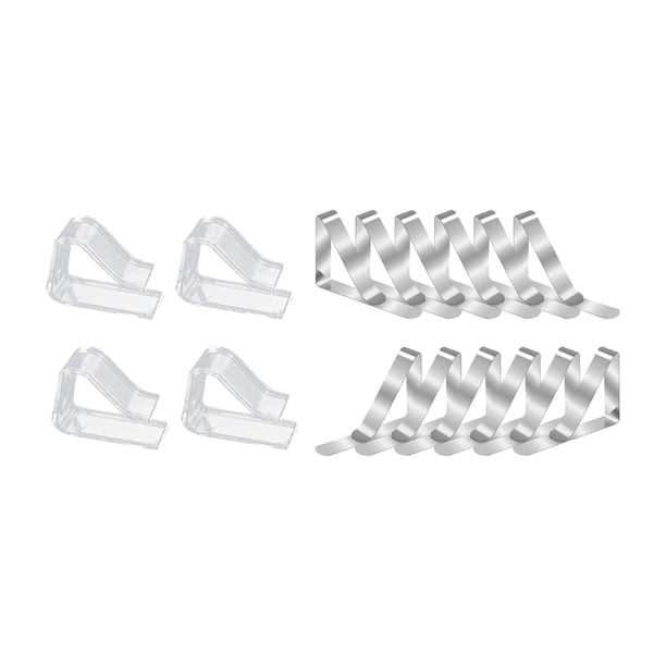 4 Pinzas Antideslizantes De Acero Inoxidable Para Manteles, Ajuste En Mesas De Hasta 6 Cm De Grosor, Fáciles De Colocar Y Quitar, Ideales Para Interior Y Exterior