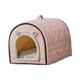 thumbnail image 3 of Casa Para Perros Y Gatos, Nido Cálido Para Invierno, Perros Pequeños Y Medianos, Cachorros, Puntos Rosas, 3 of 3