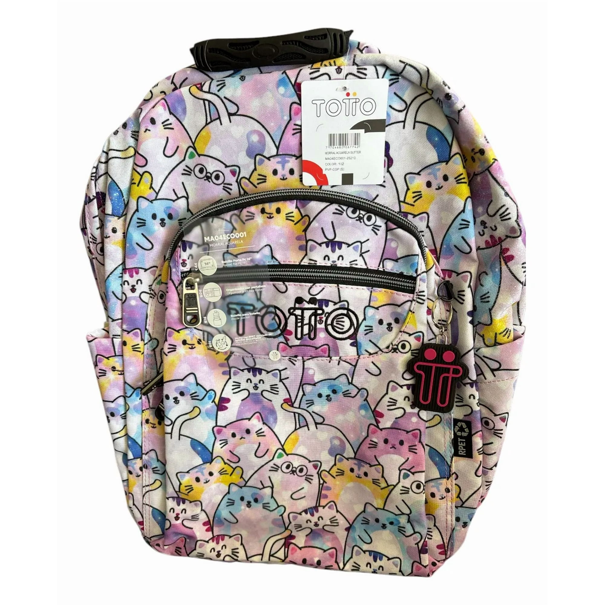 Mochila Escolar Totto Acuarela 20l Resistente Y Práctica 1i2