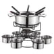 thumbnail image 2 of Juego de ollas para Fondue, calentador de mantequillas de acero inoxidable, multifunción, portátil, para el hogar, para fiestas, vacaciones, bodas al A, 2 of 4
