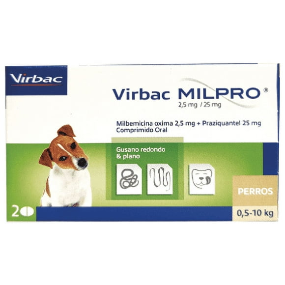 Antiparasitario Milpro Para Perros de 0,5 a 10 Kg.