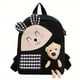 thumbnail image 3 of 1pc Children's Cartoon Rabbit Plaid Backpack With Plush Teddy Bear, Sweet Cute Lightweight Backpack Casual Travel Backpack Kindergarten Kids School Bag, 3 of 3