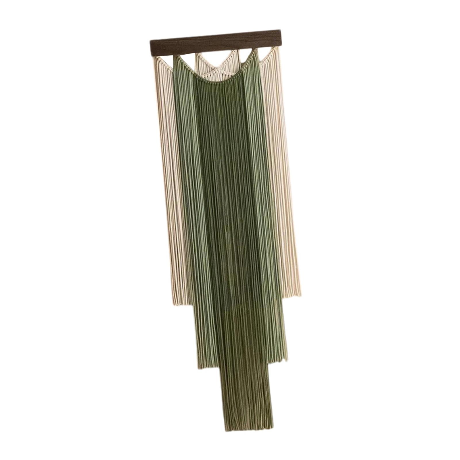 Magideal - Tapiz De Macramé Para Colgar En La Pared, Telón De Fondo, Adorno, Decoración Del Hogar, Arte De Pared Bohemio, Tapiz Tejido Para El Hogar, Sofá, Boda, Verde