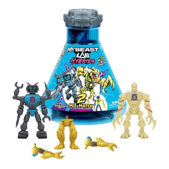 Paquete múltiple Toy MRBEAST LAB Hybrids con 2 figuras de acción