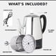 thumbnail image 3 of Cafetera eléctrica Mixpresso 10 tazas de acero inoxidable, 3 of 8