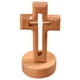 thumbnail image 3 of Figuritas Coleccionables De Adorno De Cruz De Madera Para La Decoración Del Hogar De La Iglesia Base Redonda, 3 of 5