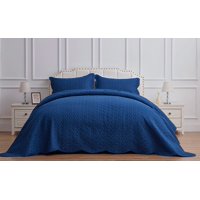 Genérico - Cubrecama Quilt Verano 2 Plazas Pompones