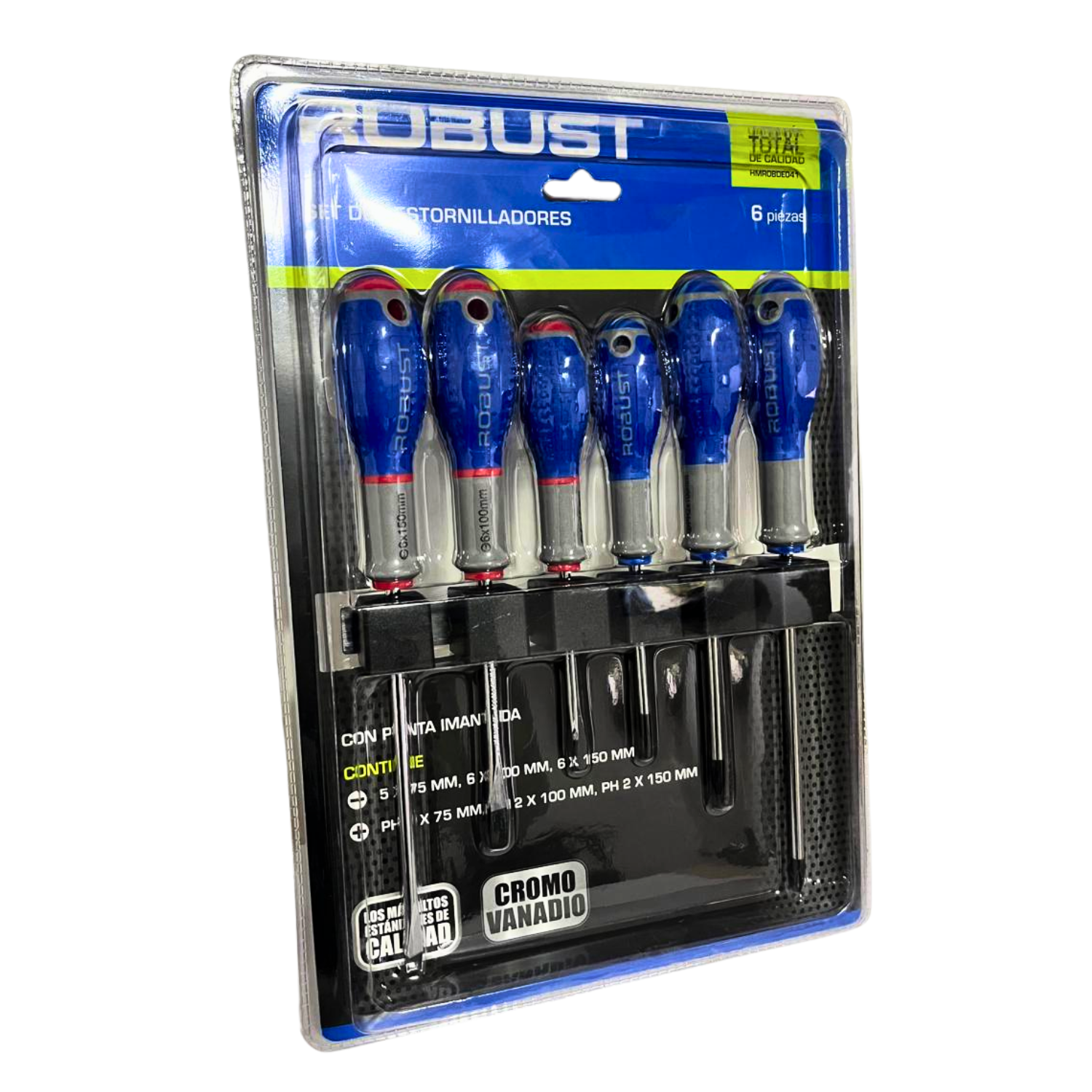 Set Destornilladores Juego De 6 Piezas Punta Imantada Robust