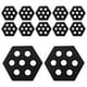 thumbnail image 4 of Almohadillas Hexagonales Para Tabla De Surf, Almohadillas Para Cubierta Para Skimboard, Kiteboard, Longboard, Color Negro, 12 Uds., 4 of 5