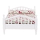 thumbnail image 4 of 1:12 Miniaturas De Casa De Mu?ecas Mini Muebles Cama Doble Floral Blanco, 4 of 5