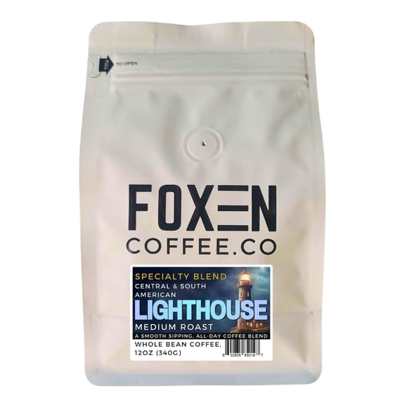 Mezcla Lighthouse de Foxen Coffee, grano entero, tueste medio, 340 g
