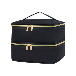 Ioensy - Bolsa De Almacenamiento De Esmalte De Uñas Con Capacidad Para 30 Botellas De Esmalte De Uñas Para Viajes Al Aire Libre Negro