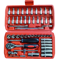 Genérico - Cajas Dados Herramientas 53Pzas Chicharra Cuadrante 1/4Pulg