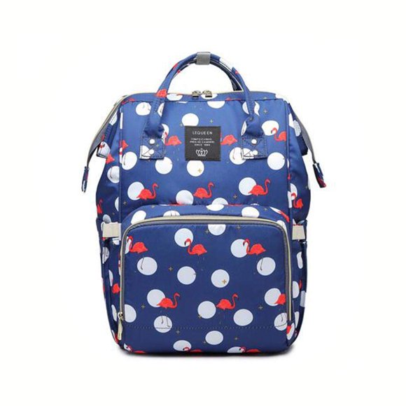Mochila de maternidad Dream Embroidery 42 cm Flamenco azul
