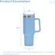 thumbnail image 2 of Botella de agua térmica Simply Modern de 40 oz con pajita, vaso de viaje con asa para mujeres y hombres (amarillo, 40 oz), 2 of 7