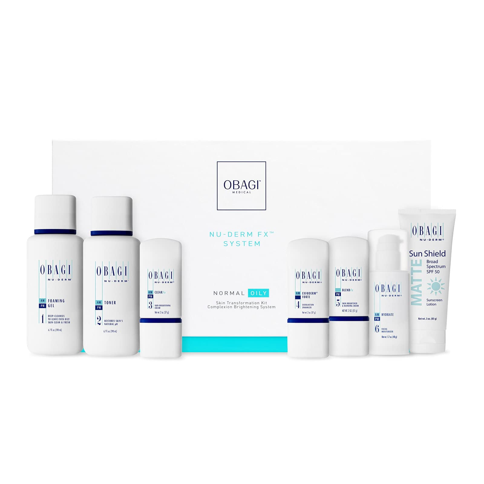 Set De Cuidado De La Piel Obagi Medical Nu-derm Fx System De Normal A Grasoso
