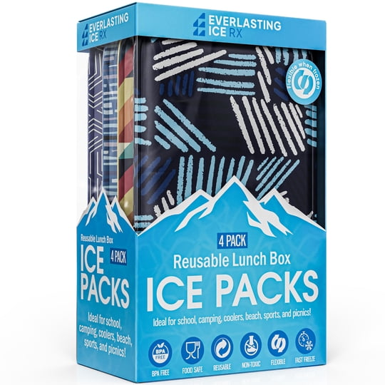 Everlasting Ice Rx - Paquetes De Hielo Reutilizables Para Loncheras (paquete De 4)