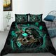 thumbnail image 1 of Skeleton Skull Grim Reaper Quilt Duvet Cover Set Soft Queen Children3-Piece Bedding Set, 1 of 5