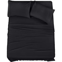 Juego De Sábanas Utopia Bedding Queen De Microfibra Cepillada, Color Negro