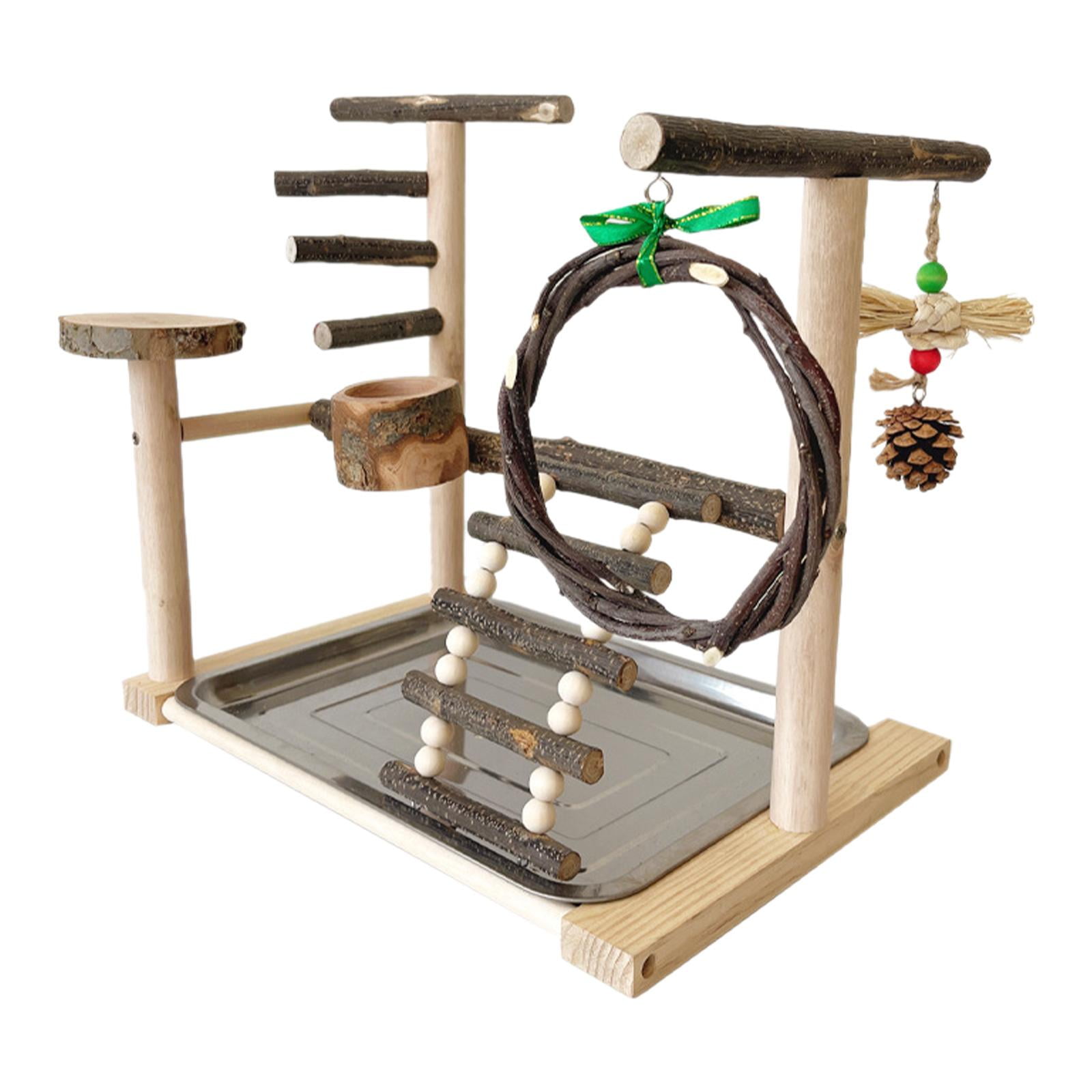Percha De Madera Portátil Multiusos Para Beber, Perchas Para Loros, Soporte Para Pájaros