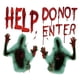 thumbnail image 5 of Bloody Handprints Zombie Halloween Gigante Para Decoración De Ventanas, 5 of 5