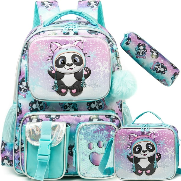 Cute Backpack for Girls Backpacks for Elementary Preschool Students Kids School Cute Backpack Lunch Bag and Penbag