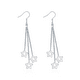 thumbnail image 2 of Aros Plata Pendientes Colgantes Estrellas, 2 of 6