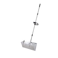 Magideal - Palilla Profunda De Rastrillo De Arena, Versátil, Acero Inoxidable, Tamizado, Mango Telescópico Fácil De Limpieza Premium Canasta De Cesta De Cesta De 201 Acero Inoxidable