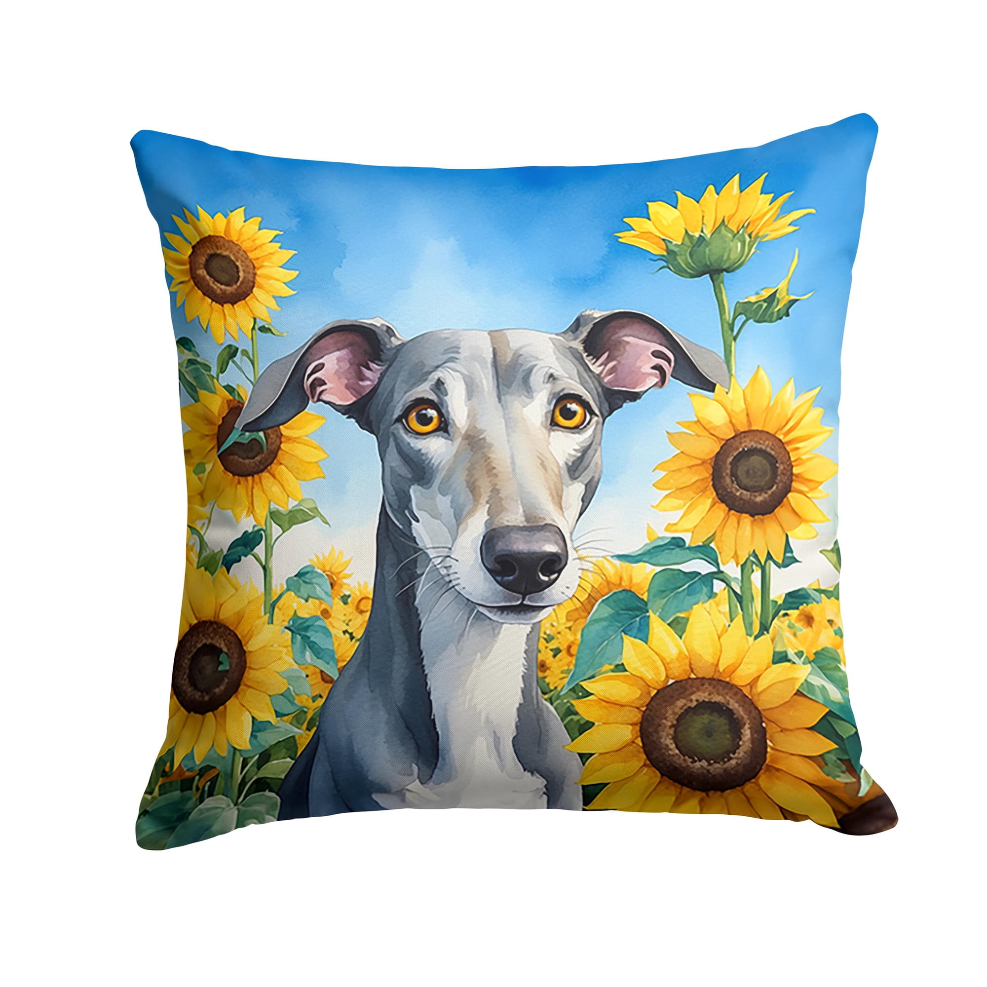 Carolines Treasures - Cojín Sunflowers Greyhound
