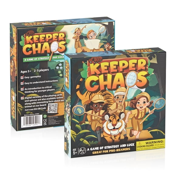 Juego de mesa Keeper Chaos: aventura temática de zoológico para niños de 5+