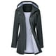 thumbnail image 1 of Gabardina impermeable LOMON con capucha larga para mujer, 1 of 3