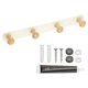thumbnail image 1 of Perchero de pared de 11 pulgadas, ganchos para abrigos montados en la entrada con 4 ganchos para colgar ropa, toalla, sombrero, llave, bolsas, blanco, 1 of 6