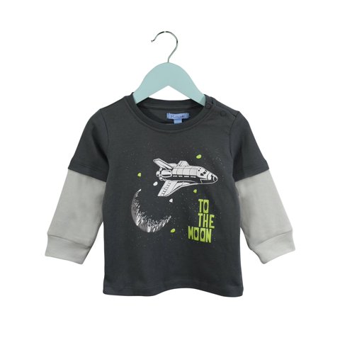 Pumucki - Polera Manga Larga Espacial Talla 12-18M