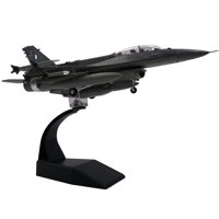 Bothyi - Modelo De Caza Fundido A Presión 1:72 F16 Con Base De Exhibición Para Sala De Estar Y Dormitorio