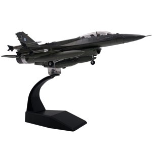 Bothyi - Modelo De Caza Fundido A Presión 1:72 F16 Con Base De Exhibición Para Sala De Estar Y Dormitorio