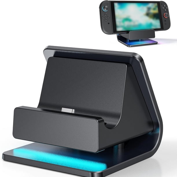 Base de carga portátil para Nintendo Switch 2 con modo RGB múltiple, chip inteligente incorporado y ángulo de inclinación óptimo