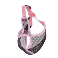 Magideal - Bozal Para Perros De Hocico Corto Con Diseño Transpirable Y Correa Ajustable Antilameduras Para Mascotas Durante Entrenamiento Y Sesiones De Rosa M