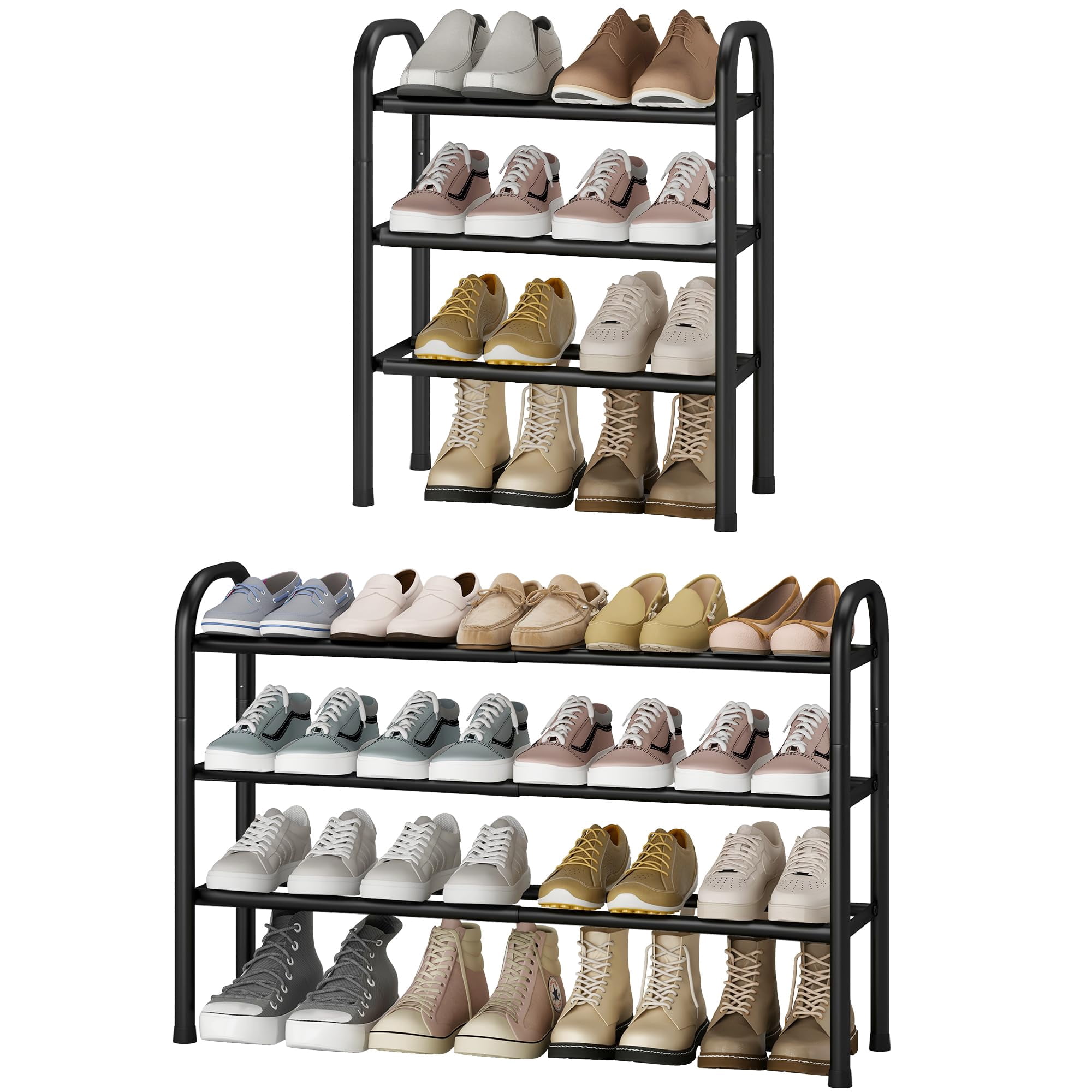 Zapatero Metálico Expandible De 3 Niveles Sto Sto, 45-84 Cm