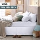 thumbnail image 2 of Faldón Cama King Blanco Liso Elasticados Premium Casa Nerola, 2 of 8