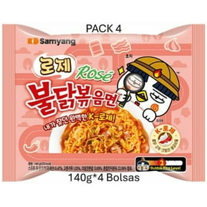 Buldak Ramen Rosé Samyang 140G*Pack 4 Bolsas