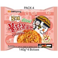 Buldak Ramen Rosé Samyang 140G*Pack 4 Bolsas