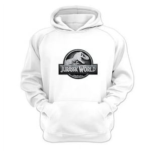 Genérico - Polerón Canguro Mundo Jurásico Blanco Talla M Unisex