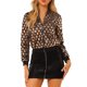 thumbnail image 1 of INSPIRE CHIC Chaqueta Bomber Recortada con Lentejuelas para Mujer, Cuello Alto, Manga Larga, Cremallera, Talla M, Dorado, 1 of 7
