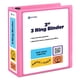 thumbnail image 1 of Carpeta de 3 anillas Enday Pink de 3 pulgadas con tapa transparente y bolsillos, 1 of 8