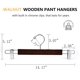 thumbnail image 2 of Perchas para pantalones y faldas Amber Home, madera maciza de nogal, 36 cm, paquete de 10, 2 of 7