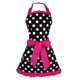 thumbnail image 2 of delantal ajustable casa cocina cocina mujeres algodón delantales bowknot rosa roja, 2 of 3