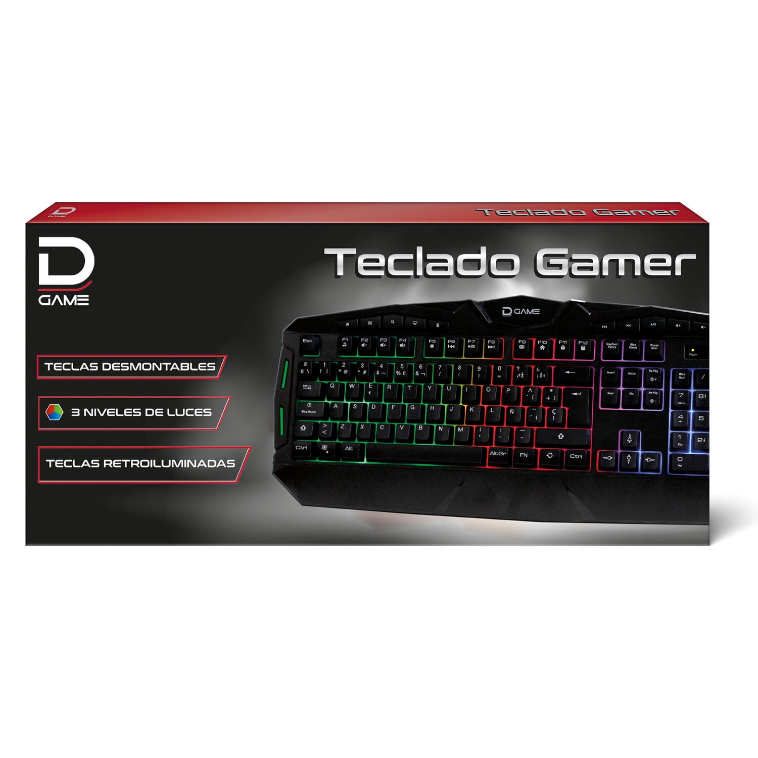 Datacom - Teclado Gamer Retroiluminado Usb Pronobel